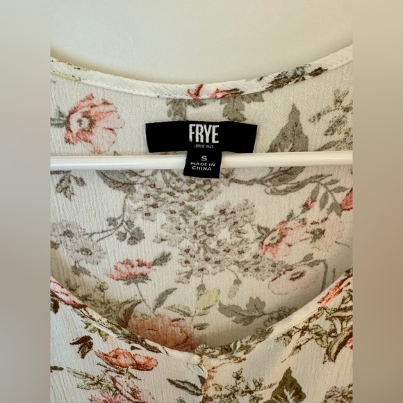 Frye White Floral Sleeveless Crinkle Button Up Midi Dress - Picture 7 of 9